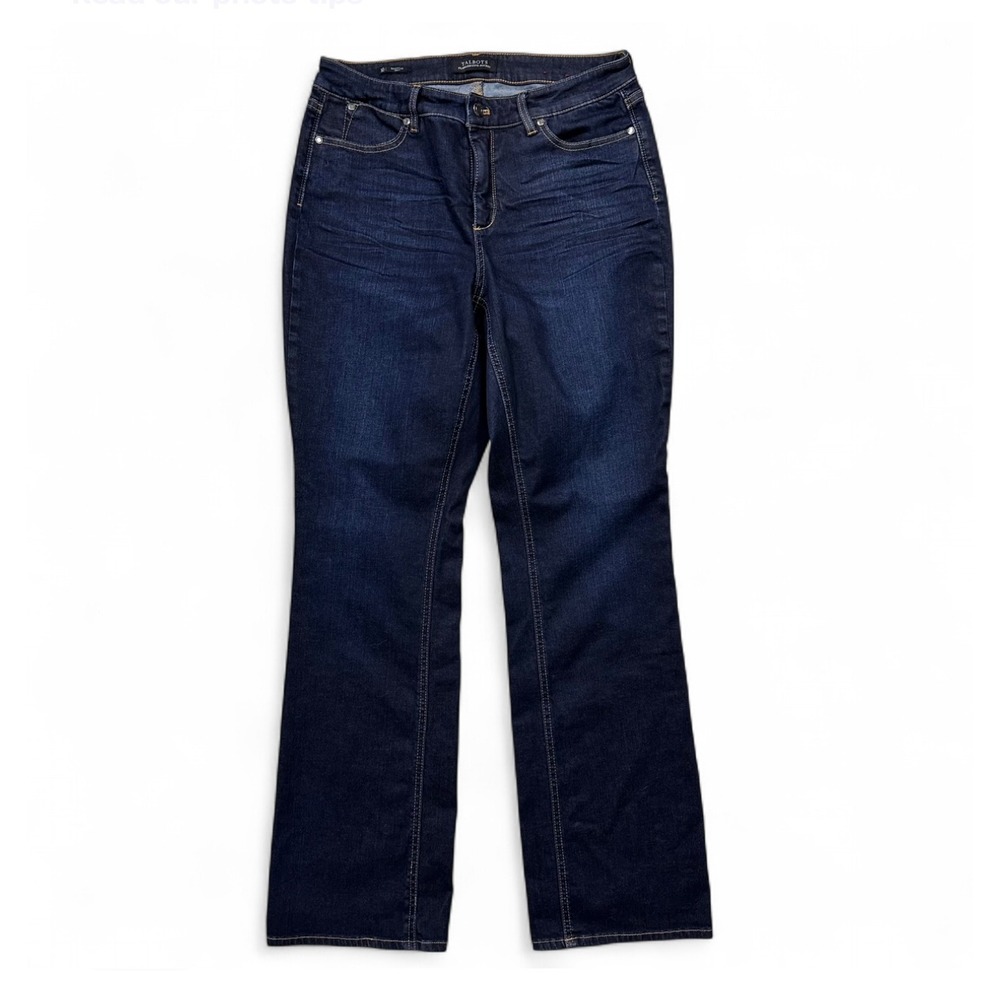 Talbots‎ Flawless Five Pocket Bootcut Curvy Dark Blue Washed Jeans Stretch 10